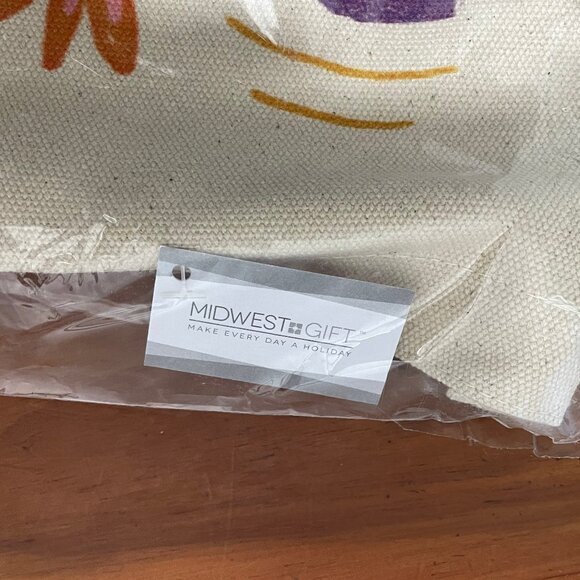 GANZ "BLOOM" Canvas Tote Bag ~ 18" x 12", New with Tags - Picture 3 of 4